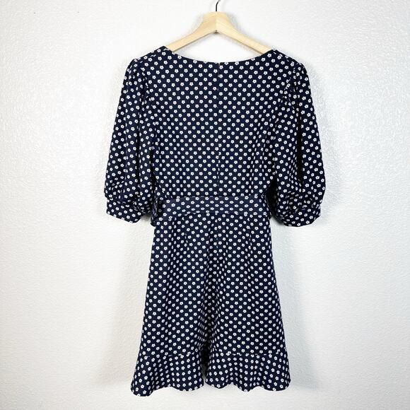 Hutch NWT by Anthropologie Women’s Jenessa Floral Flounce Mini Dress Navy Blue 8 - Picture 7 of 16